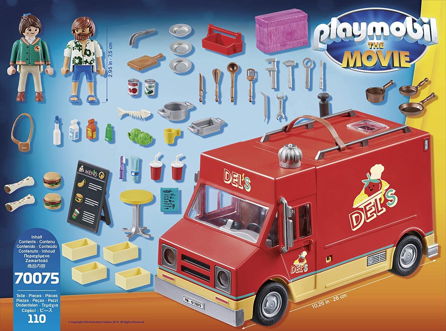 **Playmobil The Movie**

**70075**

**Inhalt / Contents / Contenu / Contenido / Contenuto / Inhoud / Zawartość / 商品内容**

- Teile / Pieces / Pièces / Piezas / Pezzi / Onderdelen / Części / ピース
- 110

**DEL'S**

**DEL'S**

**DEL'S**

**10.25 in. x 26 cm**

**26.5 cm**

**Copyright © Animation Studio 2018. All Rights Reserved.**