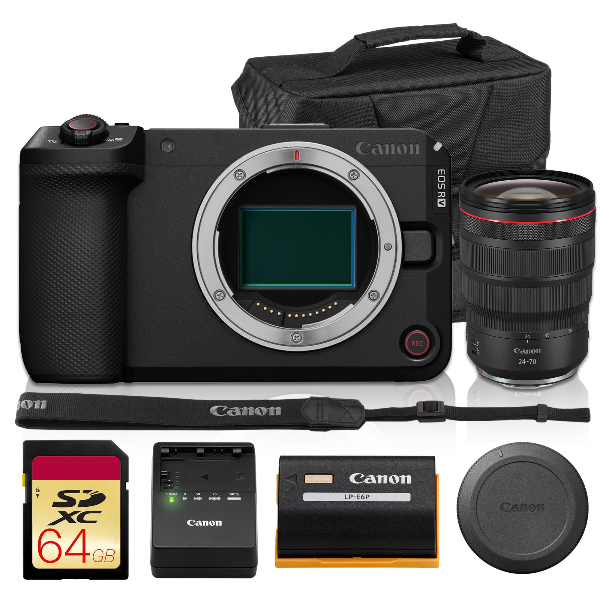 Canon - EOS R6 V Mirrorless Camera 24-70mm Lens Bundle