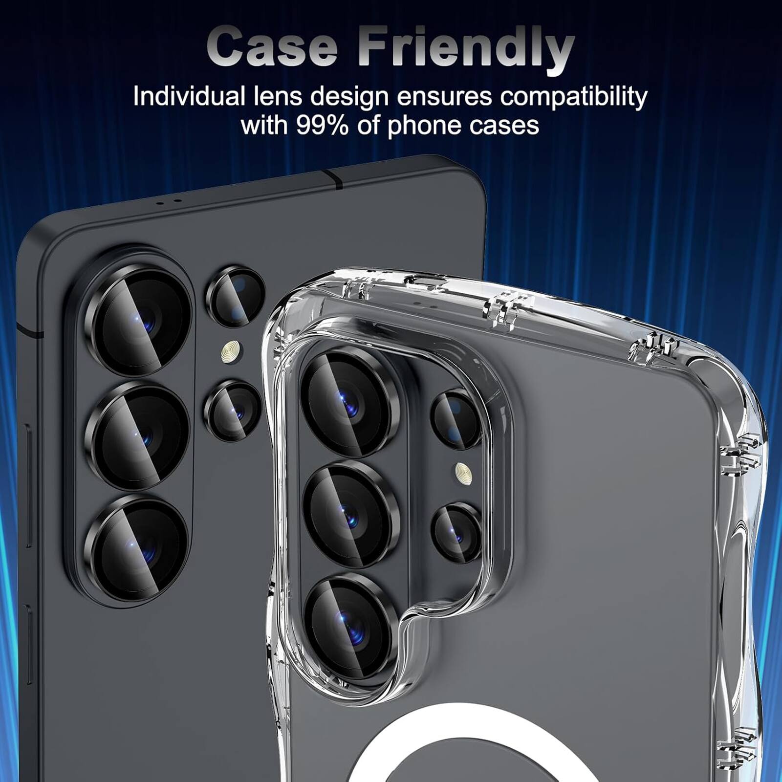 Case Friendly

Individual lens design ensures compatibility with 99% of phone cases