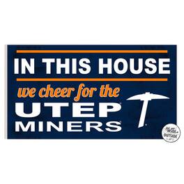 Jardine - UTEP Miners 11'' x 20'' Indoor/Outdoor In This House Sign - Orange