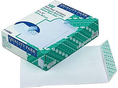 100 QUALITY PARK Redi-Strip Envelopes  
Sobres Redi-Strip  
22.9 x 12 cm  
100 OVE  
#44582  
QUALITY PARK PRODUCTS