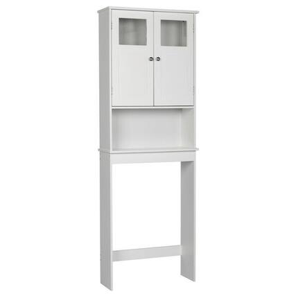 Front. Winado - Over The Toilet Bathroom Floor Storage Cabinet Free Standing w/Shelf Organizer - White.