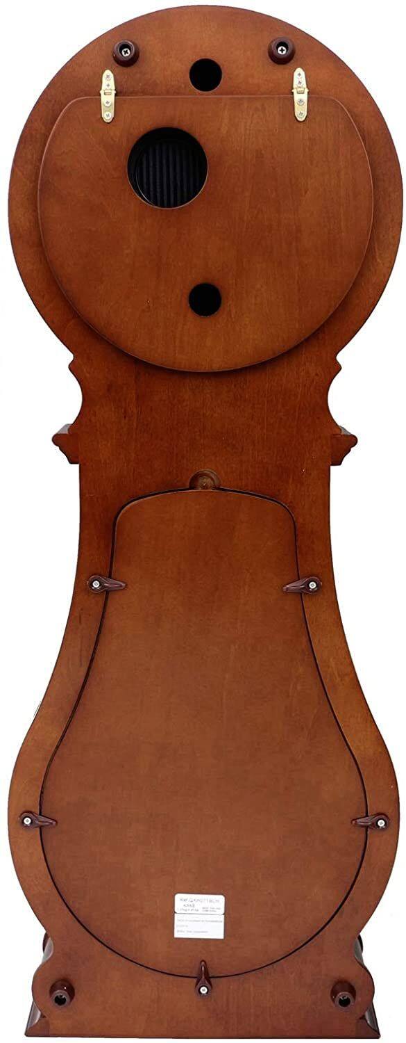 Angle. Seiko - Seiko Circular & Classic Wall Clock with Pendulum and Chime - Brown.