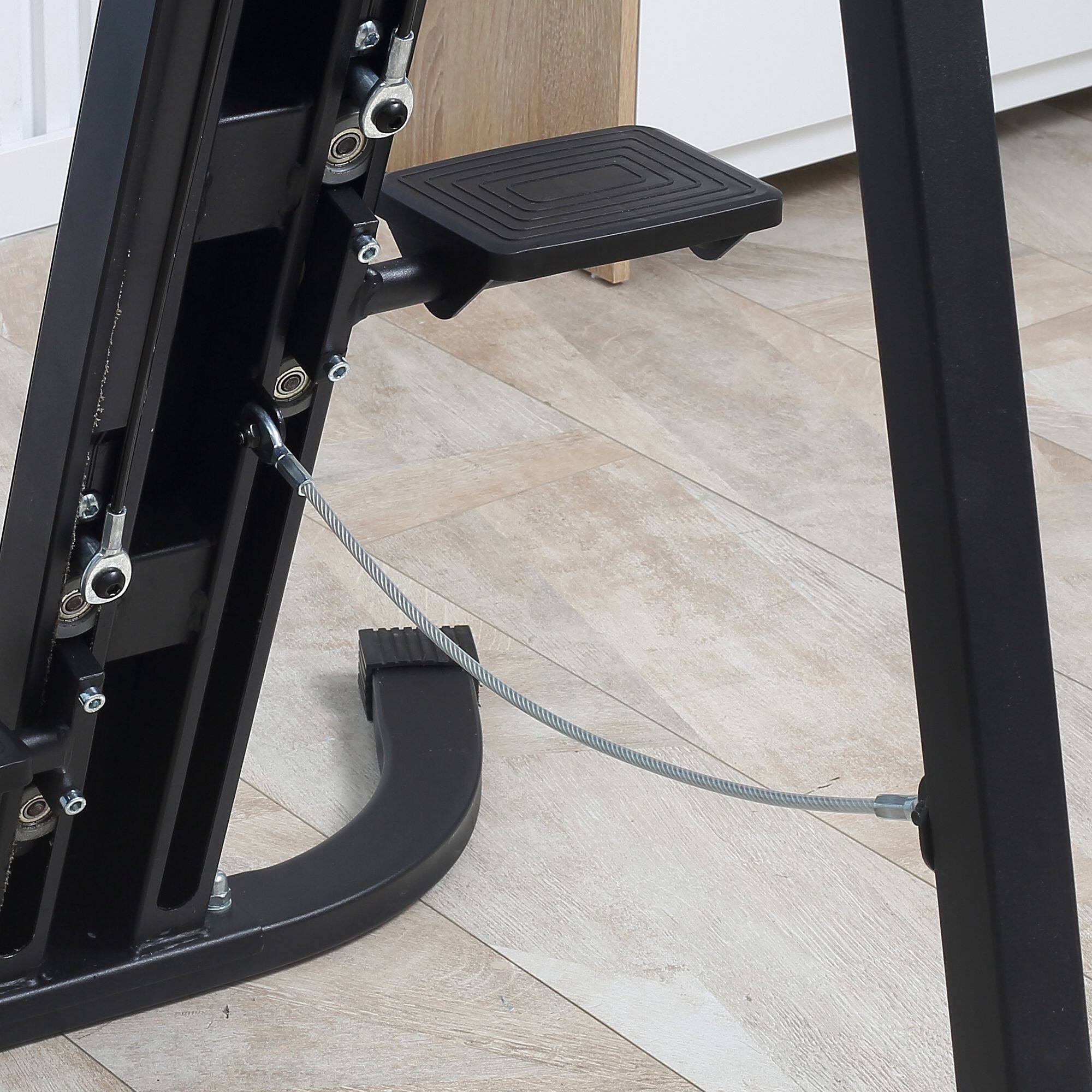 Alt View 7. Soozier - Foldable Vertical Climber Exercise Machine, Height Adjustable Climbing Machine, Stair Stepper with LCD Monitor - Black and Red.