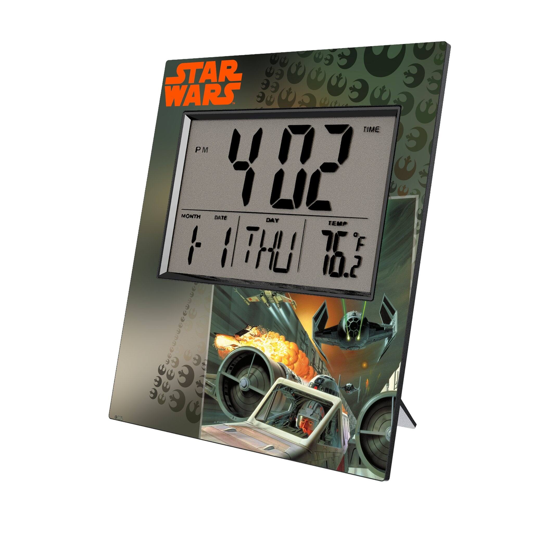 Sure, here is the corrected and grouped text from the image:

- **STAR WARS**
- **TIME**: 4:02 PM
- **MONTH**: 1
- **DATE**: 17
- **DAY**: THU
- **TEMP**: 76.2°F