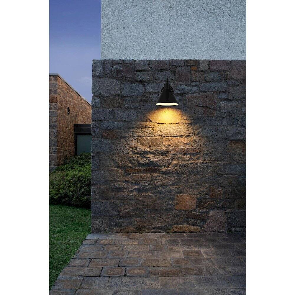 Alt View 4. Elegant Lighting - Colton 8 Inch Outdoor Wall Sconce In Black - Black.