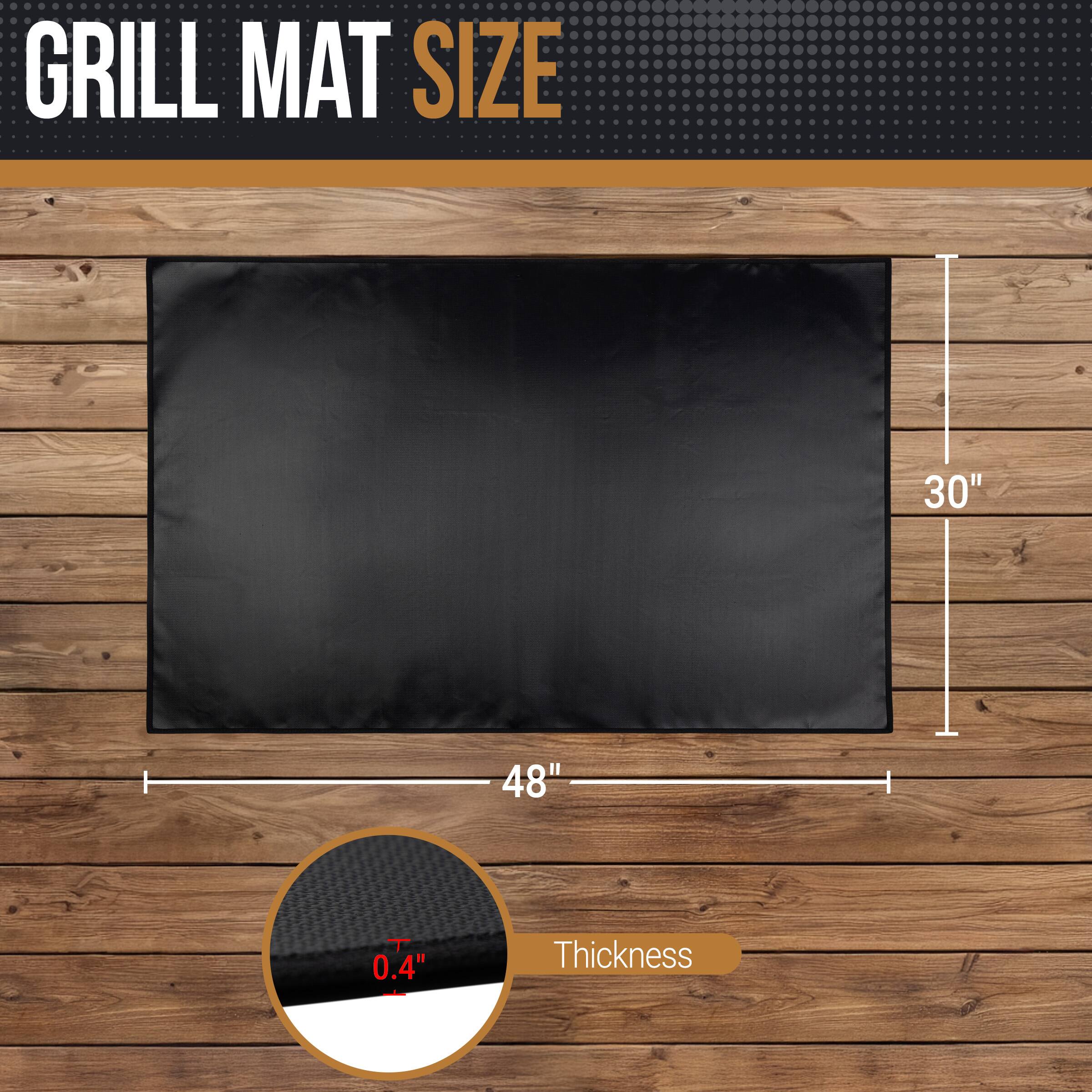 GRILL MAT SIZE  
30" x 48"  
0.4" Thickness