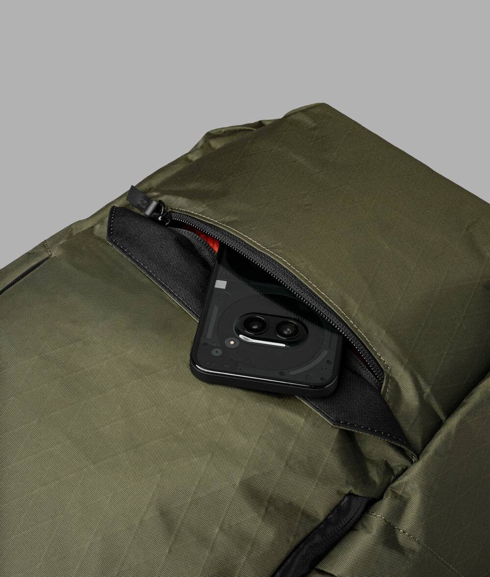 Alt View 7. ALPAKA - Elements Backpack Pro Laptop Backpack Fits 16'' Laptop with Dual Bottle Pockets, Travel Backpack for Men - Olive Green X-Pac X42.