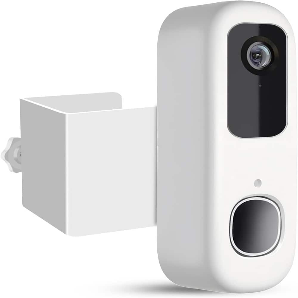 Schertz - Anti-Theft Doorbell Mount – No-Drill, Secure Holder, Fits Arlo 2K/HD - White