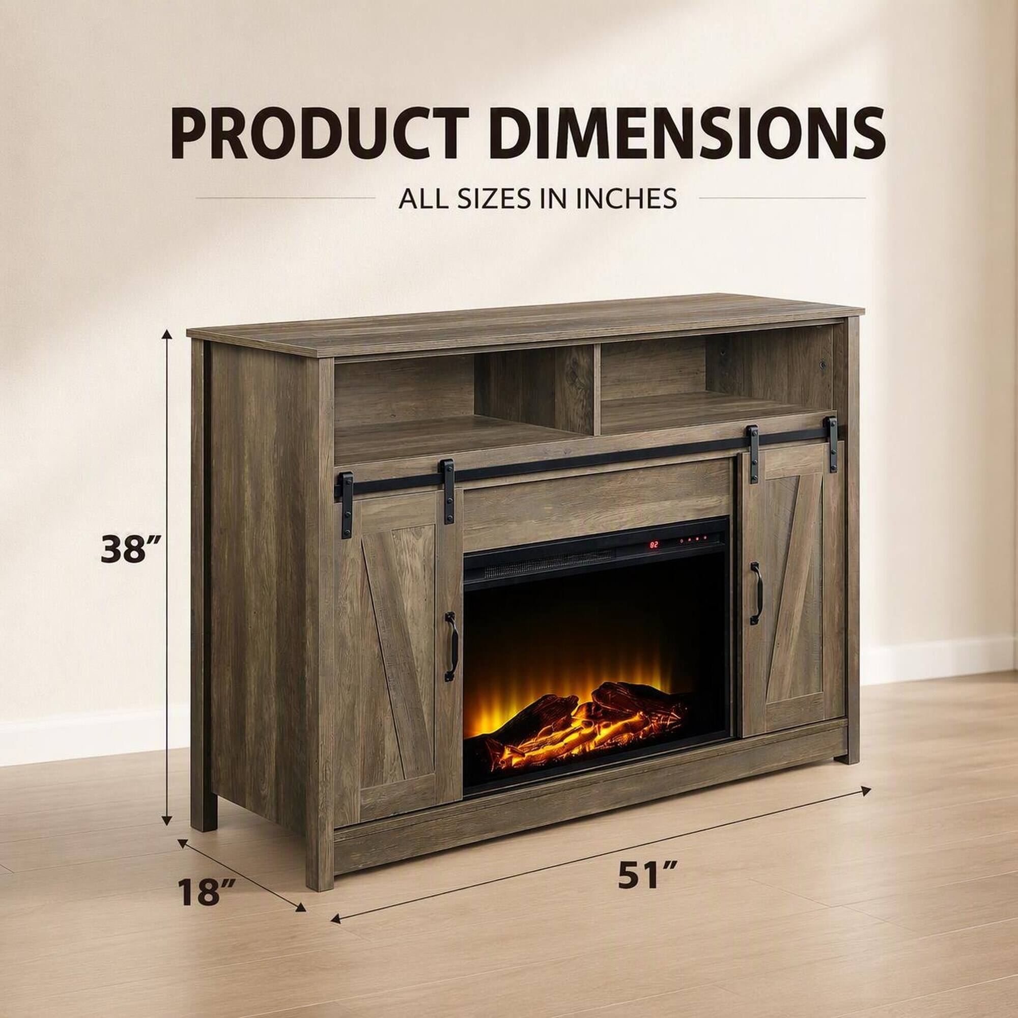 PRODUCT DIMENSIONS  
ALL SIZES IN INCHES

38"  
18"  
51"