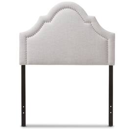 Baxton Studio - Rita Modern and Contemporary Fabric Upholstered Twin Size Headboard - Greyish Beige