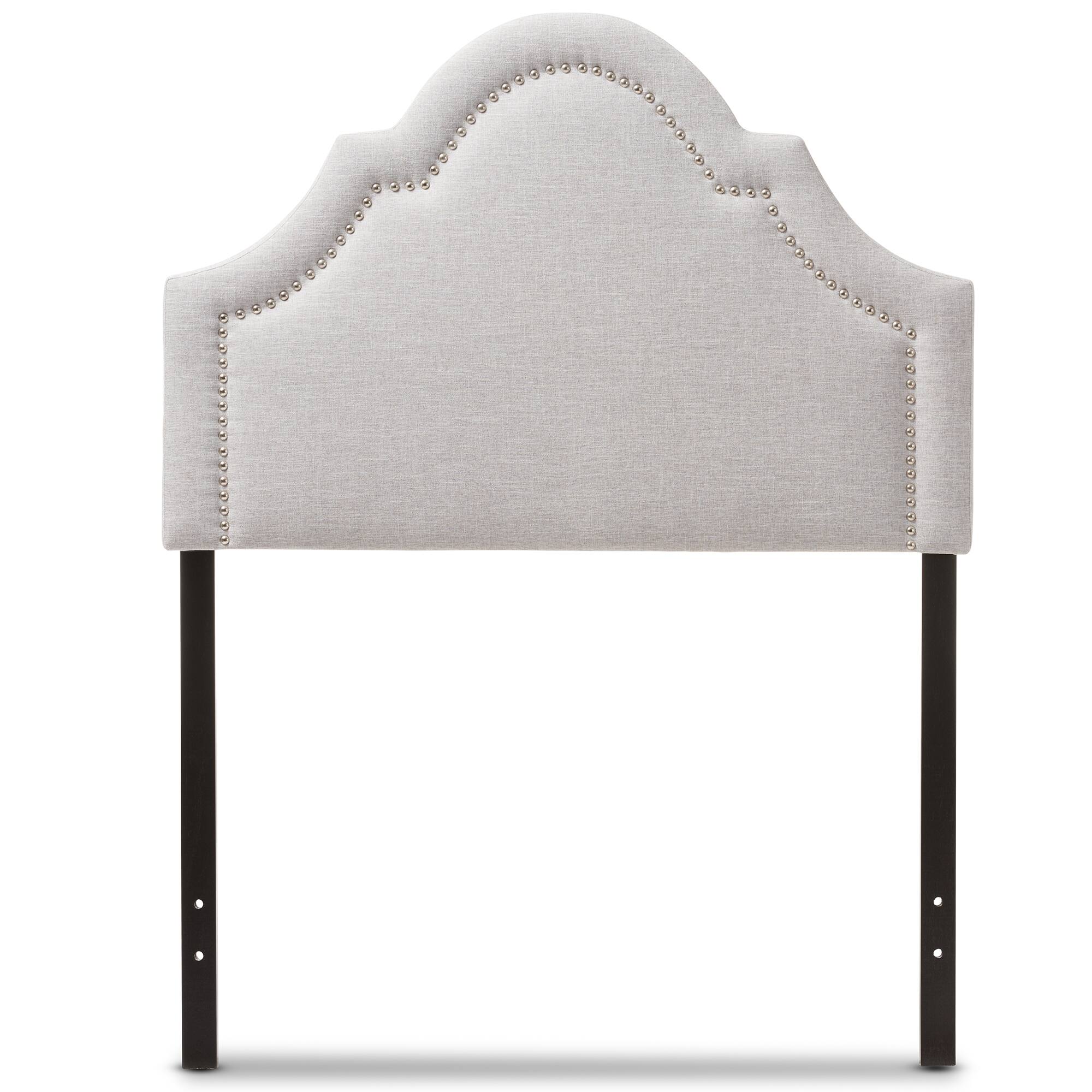 Front. Baxton Studio - Rita Modern and Contemporary Fabric Upholstered Twin Size Headboard - Greyish Beige.