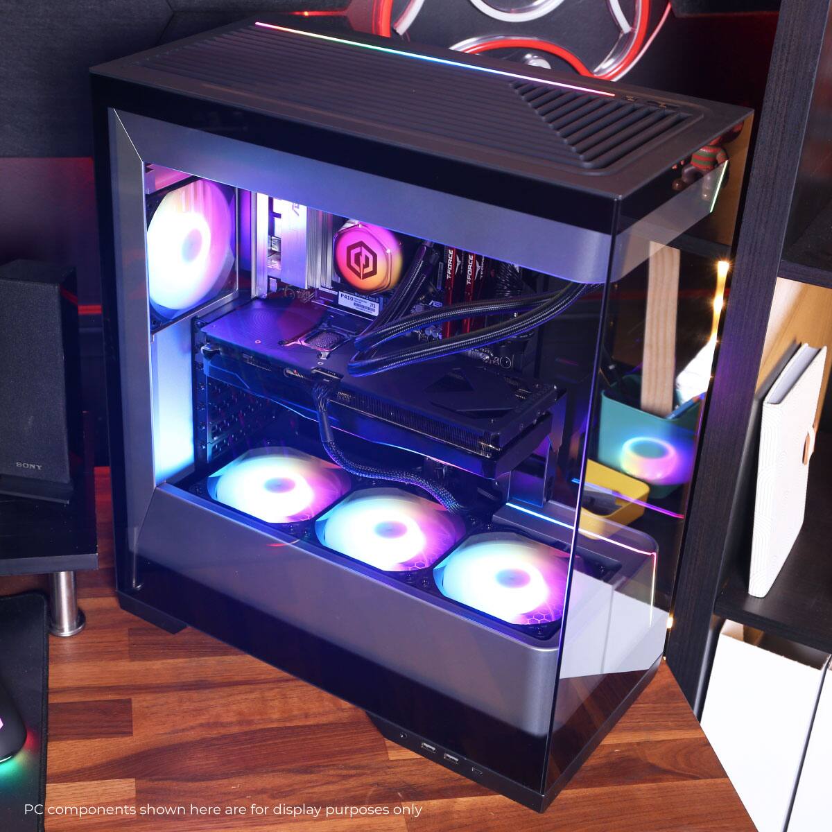 PC components shown here are for display purposes only.