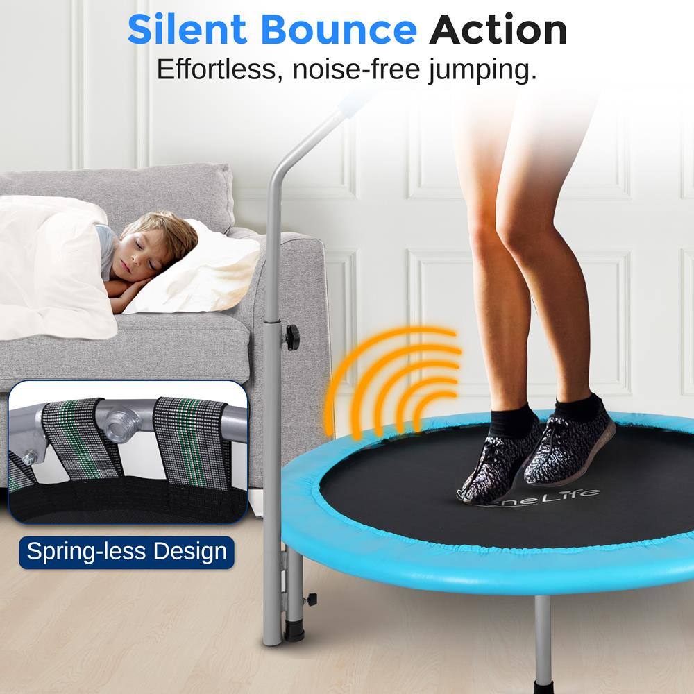 Silent Bounce Action  
Effortless, noise-free jumping.  

Spring-less Design