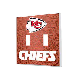 Keyscaper - Kansas City Chiefs Football Design Double Toggle Light Switch Plate - Multicolor