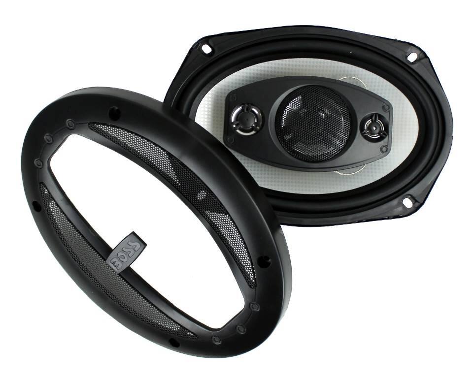 Alt View 5. BOSS Audio - Boss Riot R94 6x9 Inch 500W 4 Way Car Coaxial Audio Speakers Stereo (2 Pack) - Black.