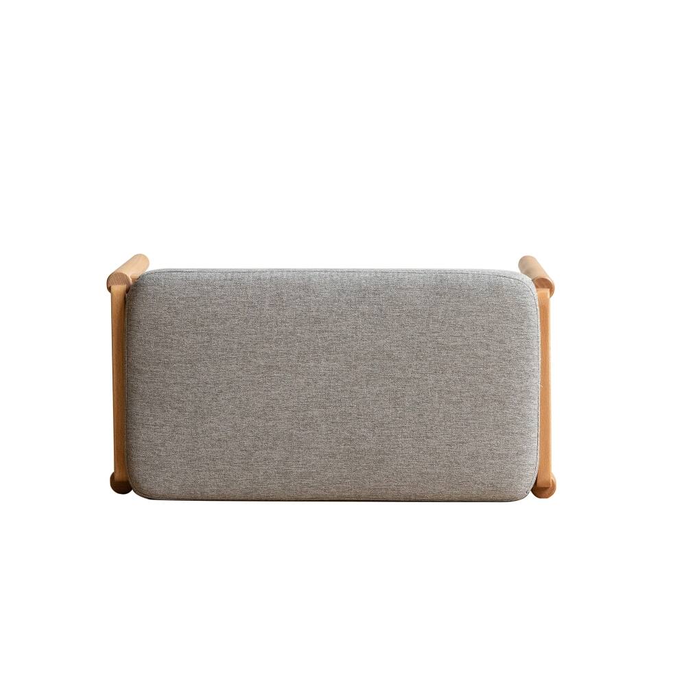 Alt View 1. Ropilly - Ropilly Solid Wood Shoe Bench Mid-Century Modern Entryway Storage Bench with Gray Cushion for Small Spaces 24 Inch - Gray.