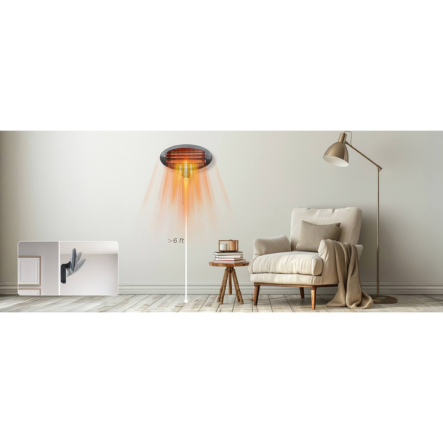 Alt View 9. Black+Decker - Black+Decker Patio Floor Electric Heater - Black.