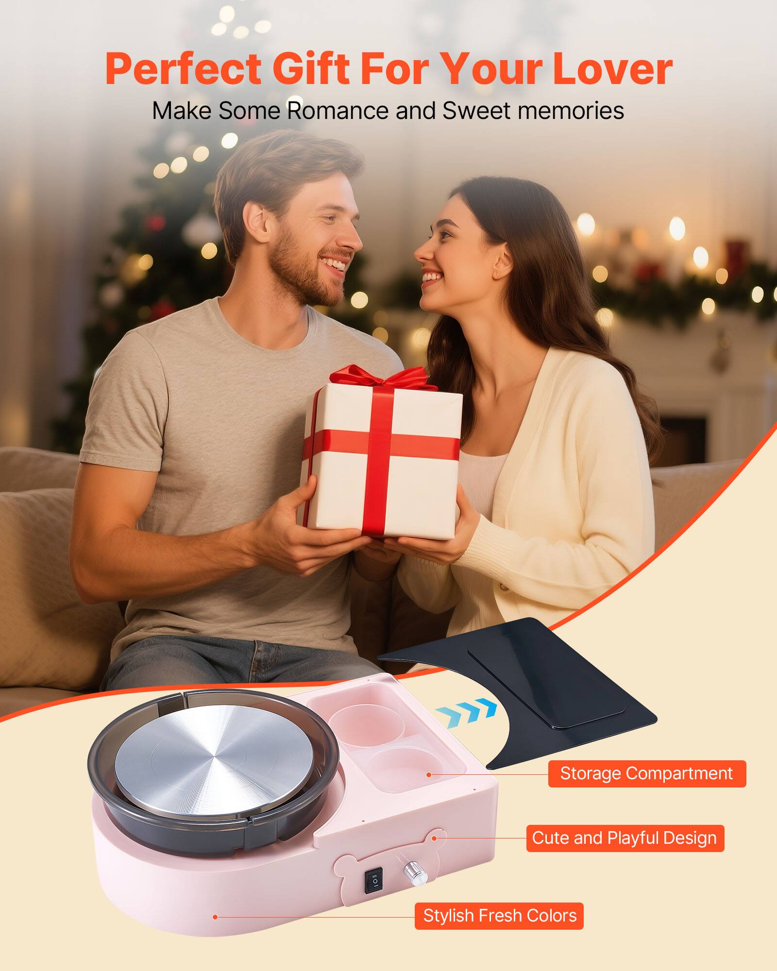 Perfect Gift For Your Lover  
Make Some Romance and Sweet memories  

Storage Compartment  
Cute and Playful Design  
Stylish Fresh Colors