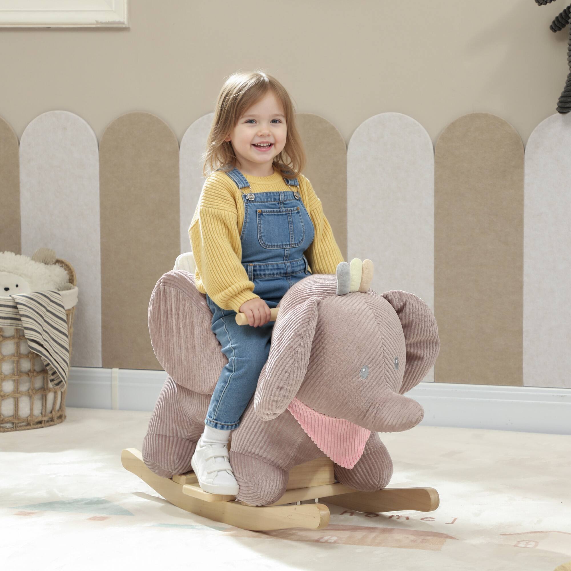 Alt View 1. Qaba - Rocking Horse with Seat.