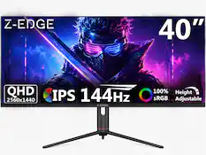 Z-EDGE 40" QHD 2560x1440 IPS 144Hz 100% sRGB Height Adjustable