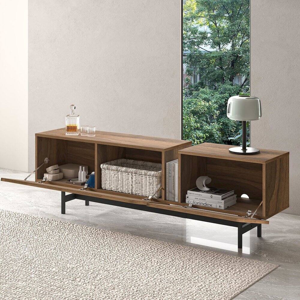 Alt View 1. Atelier Mobili - Tamesis Modern TV Stand – 72 Inch Media Console for 75-Inch TVs - Brown.