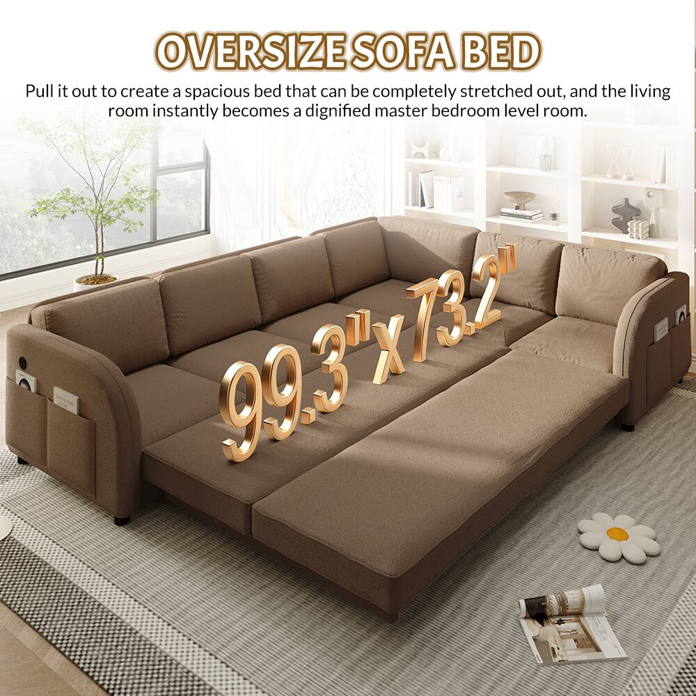 OVERSIZE SOFA BED

Pull it out to create a spacious bed that can be completely stretched out, and the living room instantly becomes a dignified master bedroom level room.

99.3" x 73.2"
