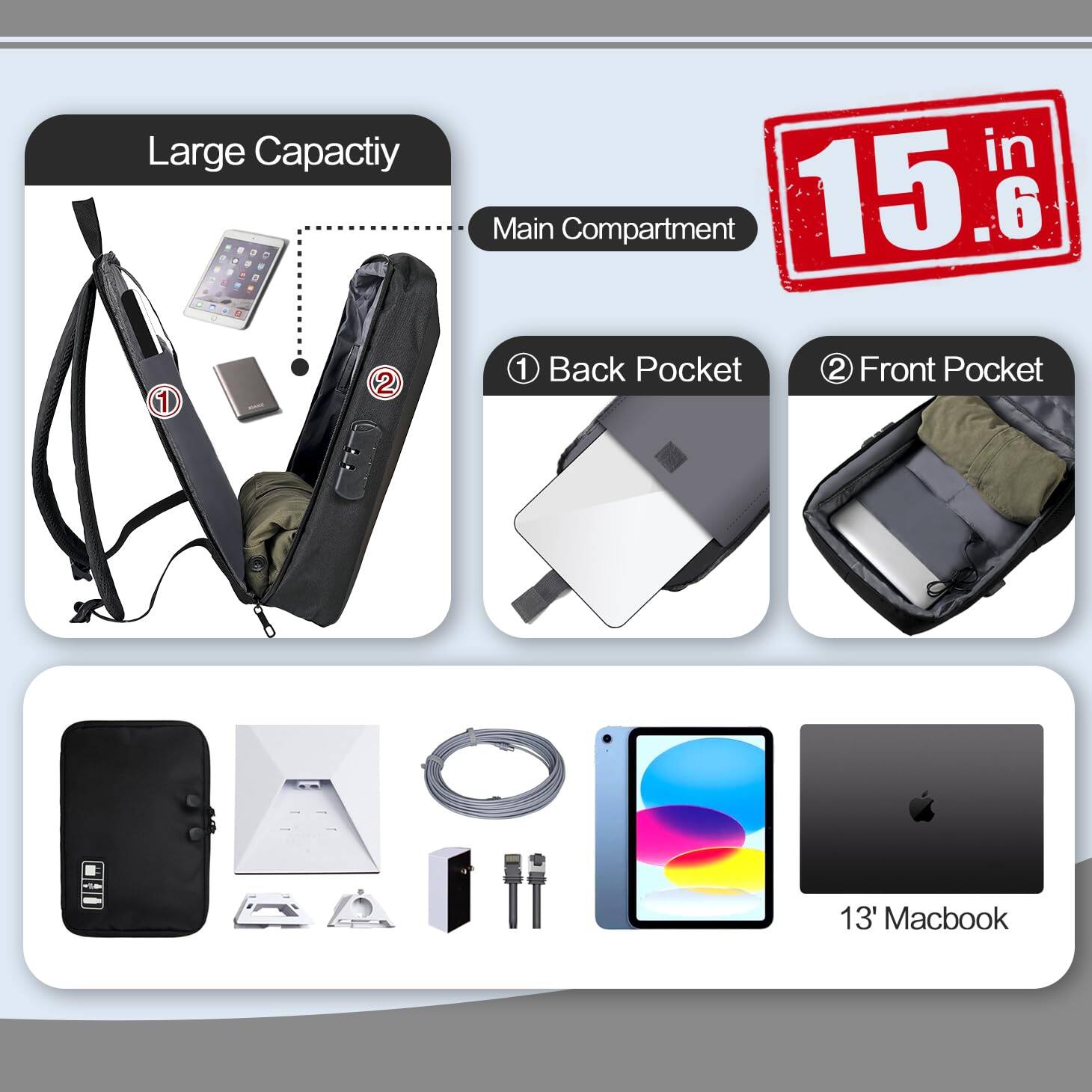 Left. Cozy Serene - Bag For Starlink Mini - Storage Case Dish And All Accessories Anti-theft Water-resistant Backpack (black) - Black.