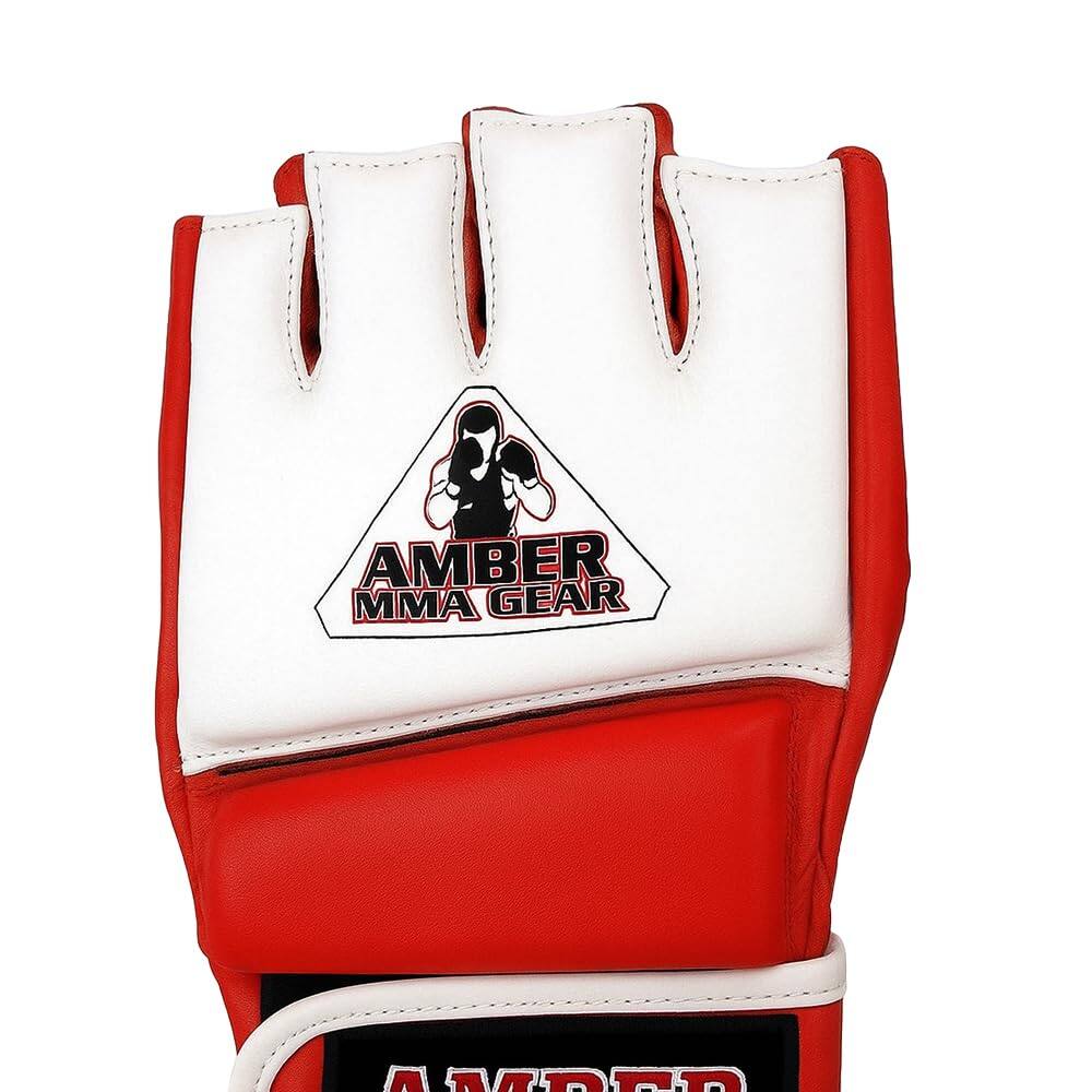 Amber Sporting Goods Premium Leather MMA Amateur Competition Gloves ...