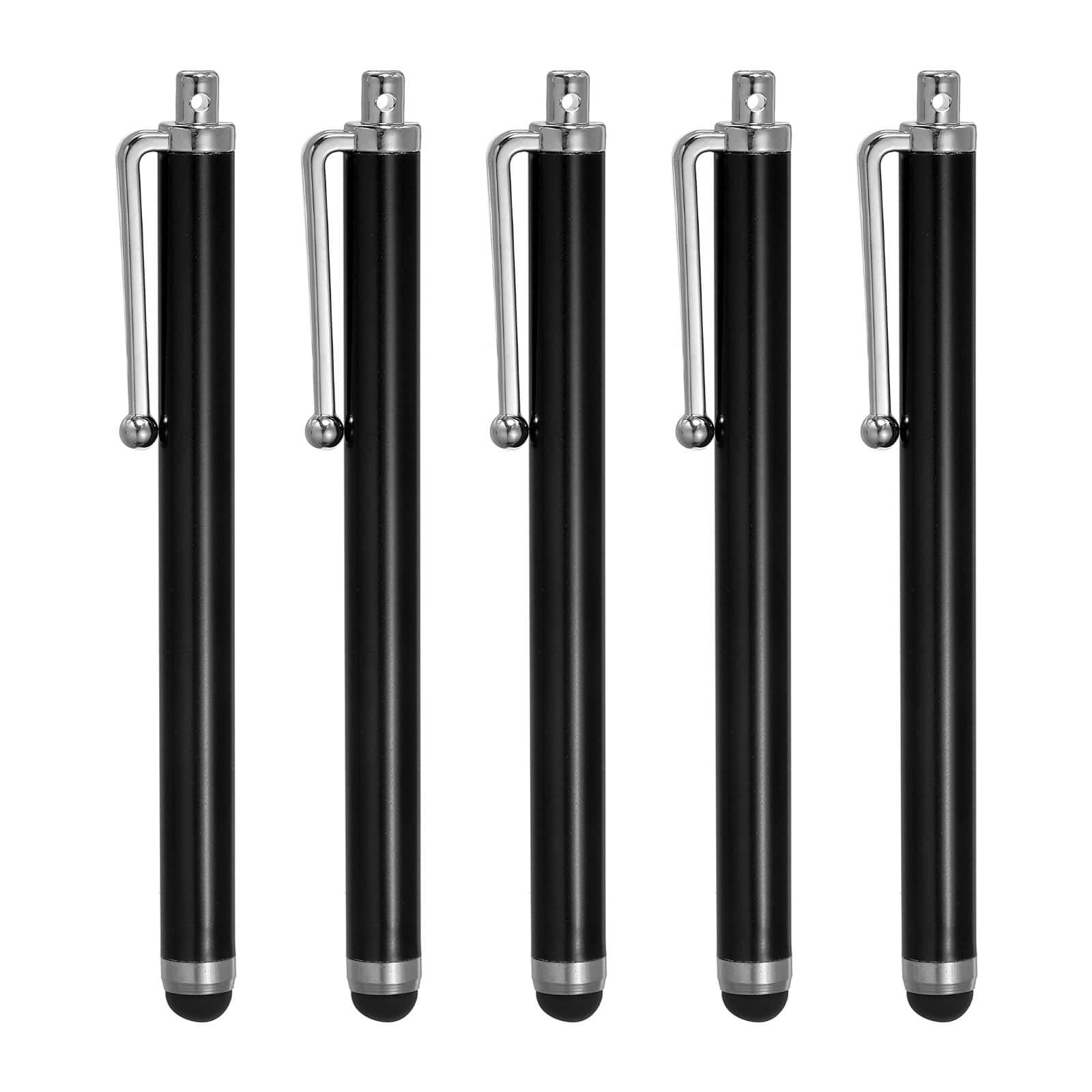 Unique Bargains - 5pcs Stylus Pens for Touch Screens Universal Capacitive High Sensitivity for Phone All Capacitive Touch Screen Device - Black
