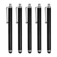 Front. Unique Bargains - 5pcs Stylus Pens for Touch Screens Universal Capacitive High Sensitivity for Phone All Capacitive Touch Screen Device - Black.