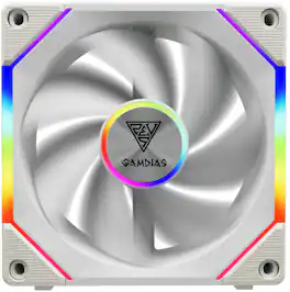 GAMDIAS - ARGB Case Fan 120mm x1 & Reverse Blade x1 - White