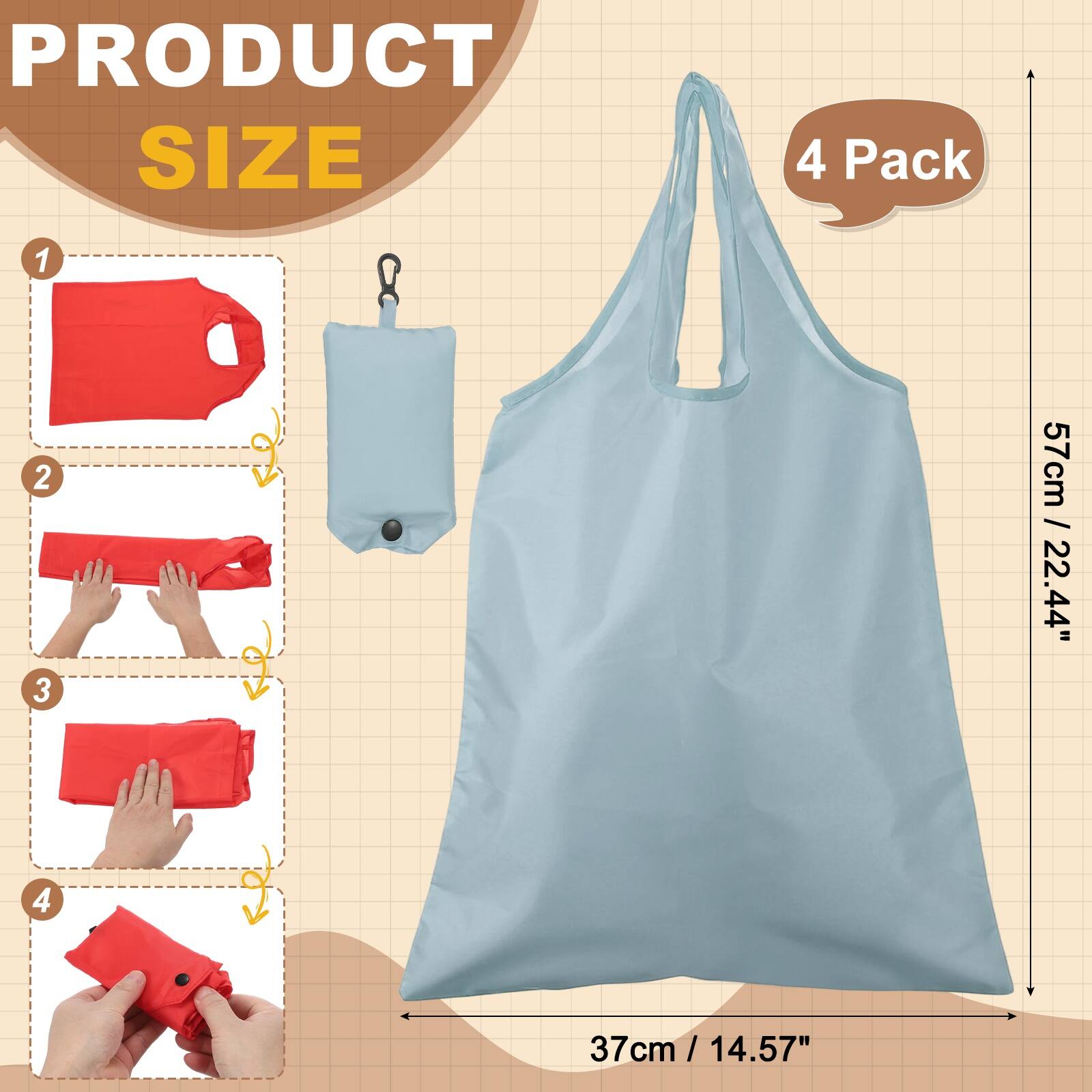 PRODUCT SIZE

4 Pack

1. 57cm / 57cm / 22.44"
2. 37cm / 14.57"