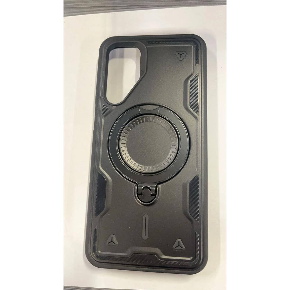 Angle. Reiko - 360 Degree Rotating Magnetic Versatile Stand Black Compatible With Samsung Galaxy A25 - Black.