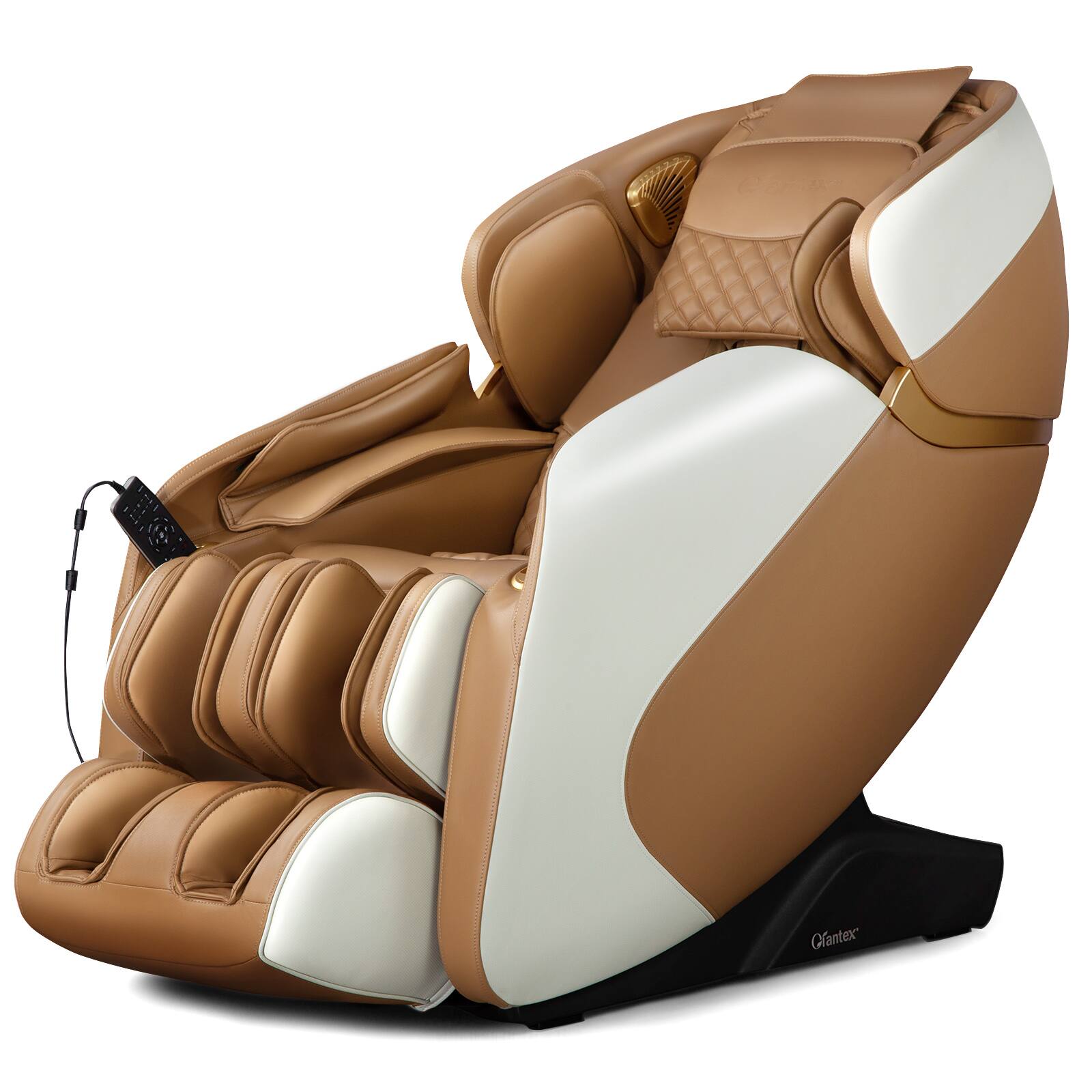Front. Relaxe - Relaxe Zero Gravity Shiatsu Massage Chair with Heating (SL-Track) - Coffee.