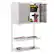 Front. Gymax - Gymax Metal Wall Cabinet w/ Locking Doors & 3 Adjustable Shelves for Warehouse - Gray, White.