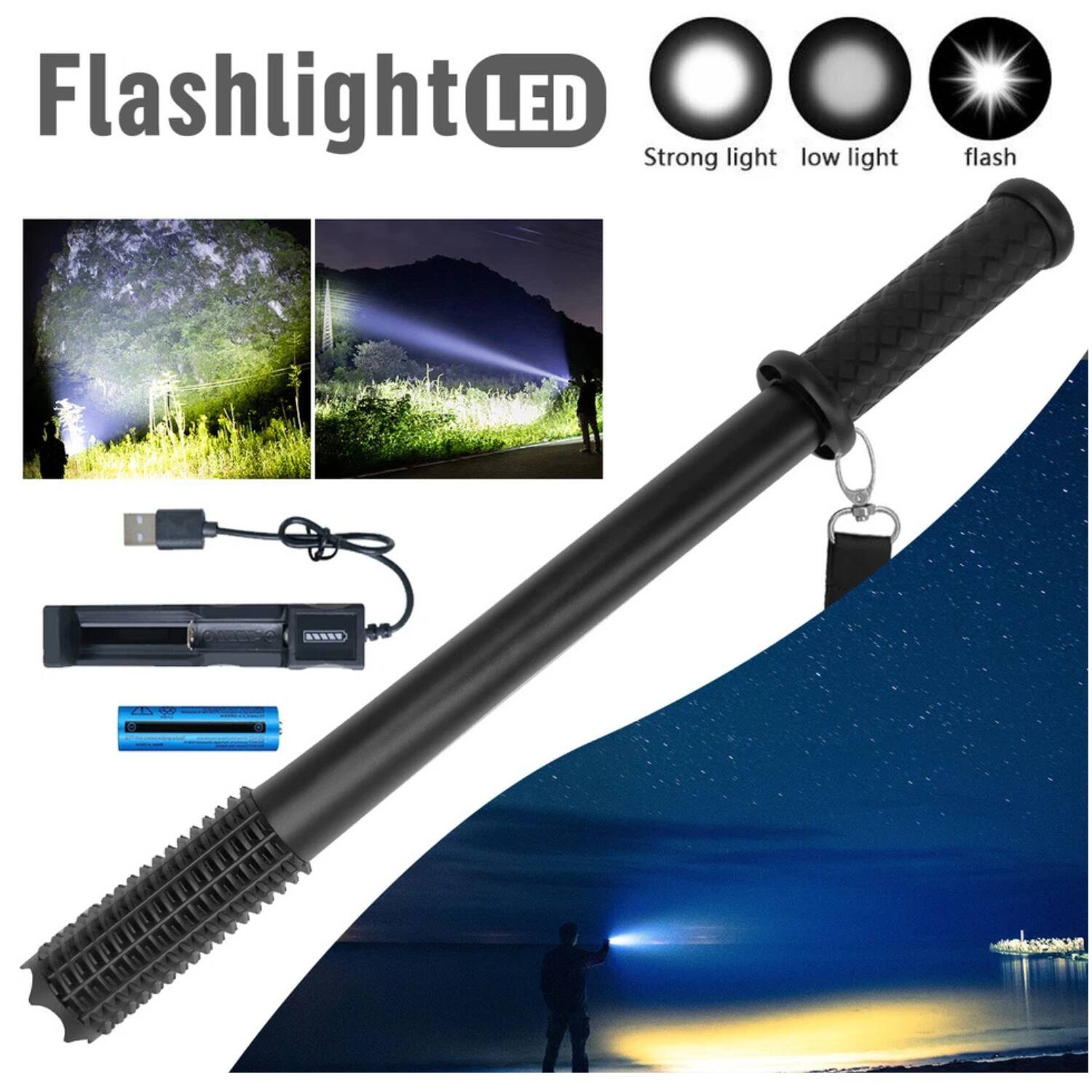 Flashlight LED

Strong light low light flash