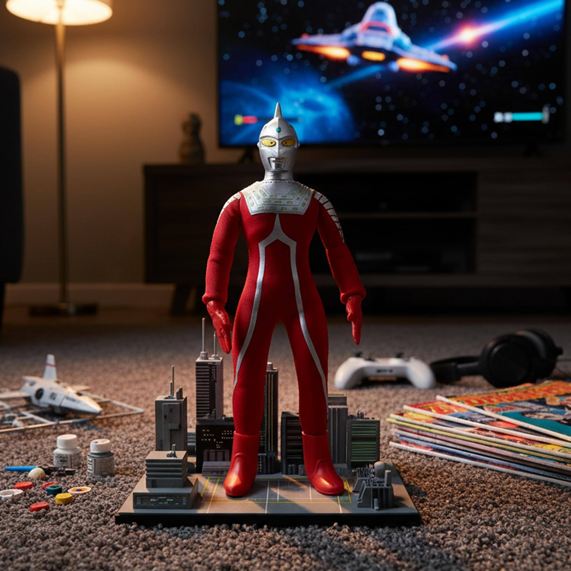 Alt View 3. Mego - Ultraman Mego 8 Inch Action Figure | Ultraseven - Red.