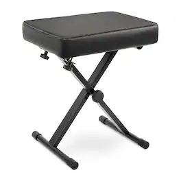 Pyle - Adjustable Padded Keyboard Bench, X-Style, Non-Slip Rubber Feet, Fits All Playing Styles - PKBENTS