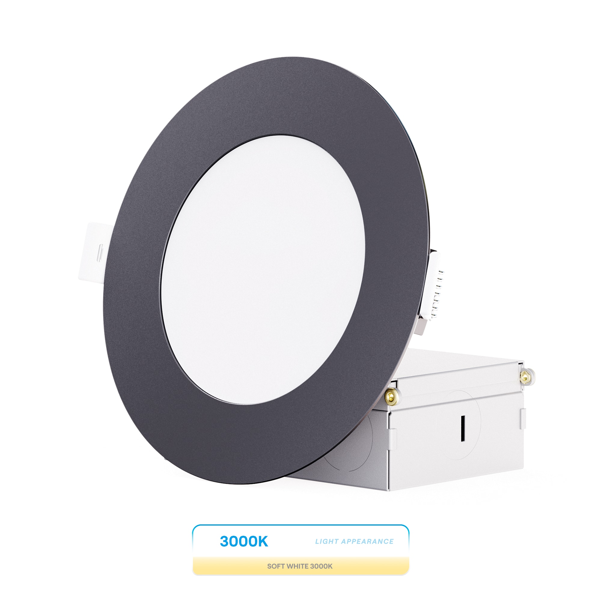 Infibrite - 4 In. Ultra-Thin Recessed LED Downlight 9W 750LM Bright white Wet Rated, Triac Dimmable Trim 24-Pack - Black price history on PriceWatchPro