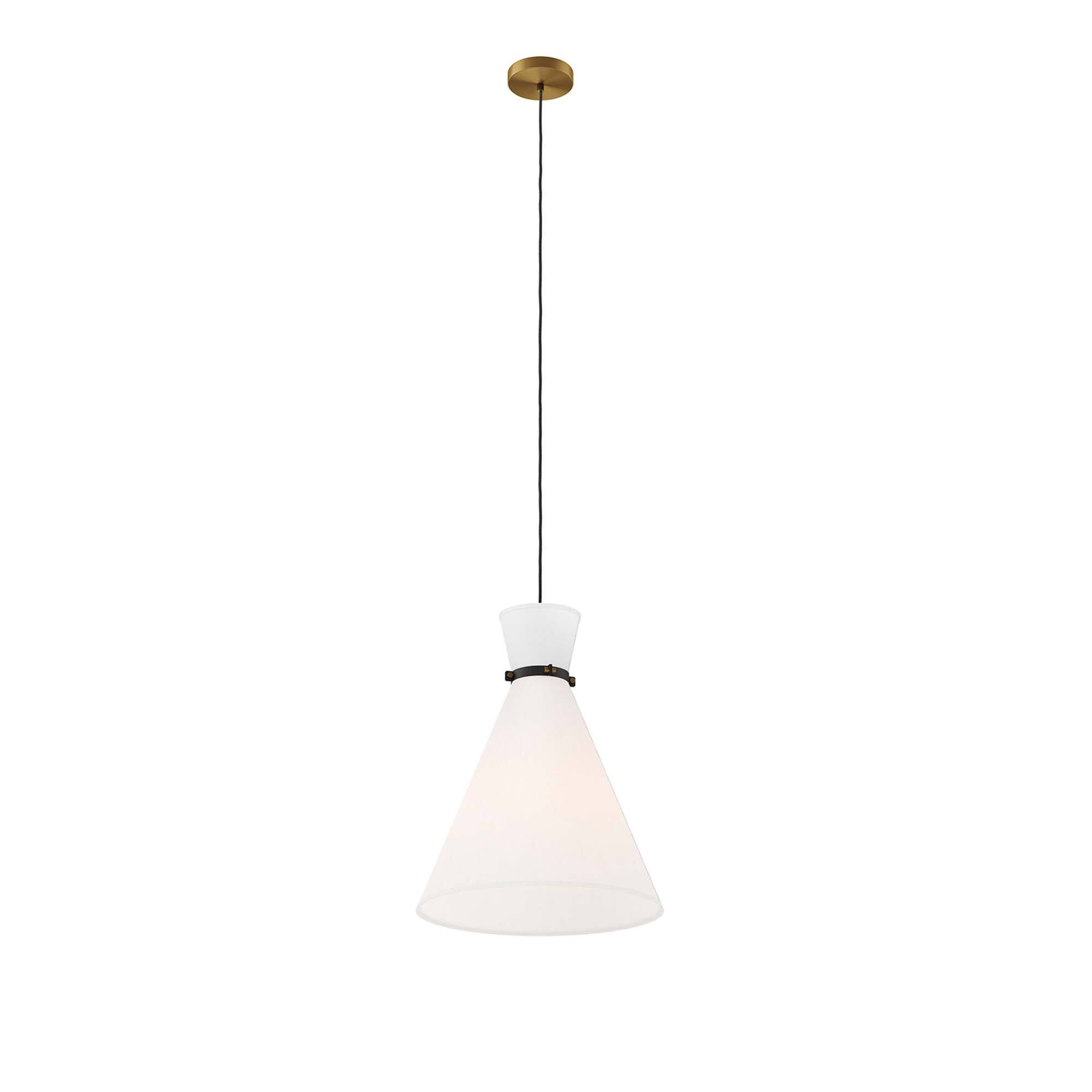 Alt View 2. Modway - Starlight 1-Light Pendant Light by Modway - White Satin Brass.