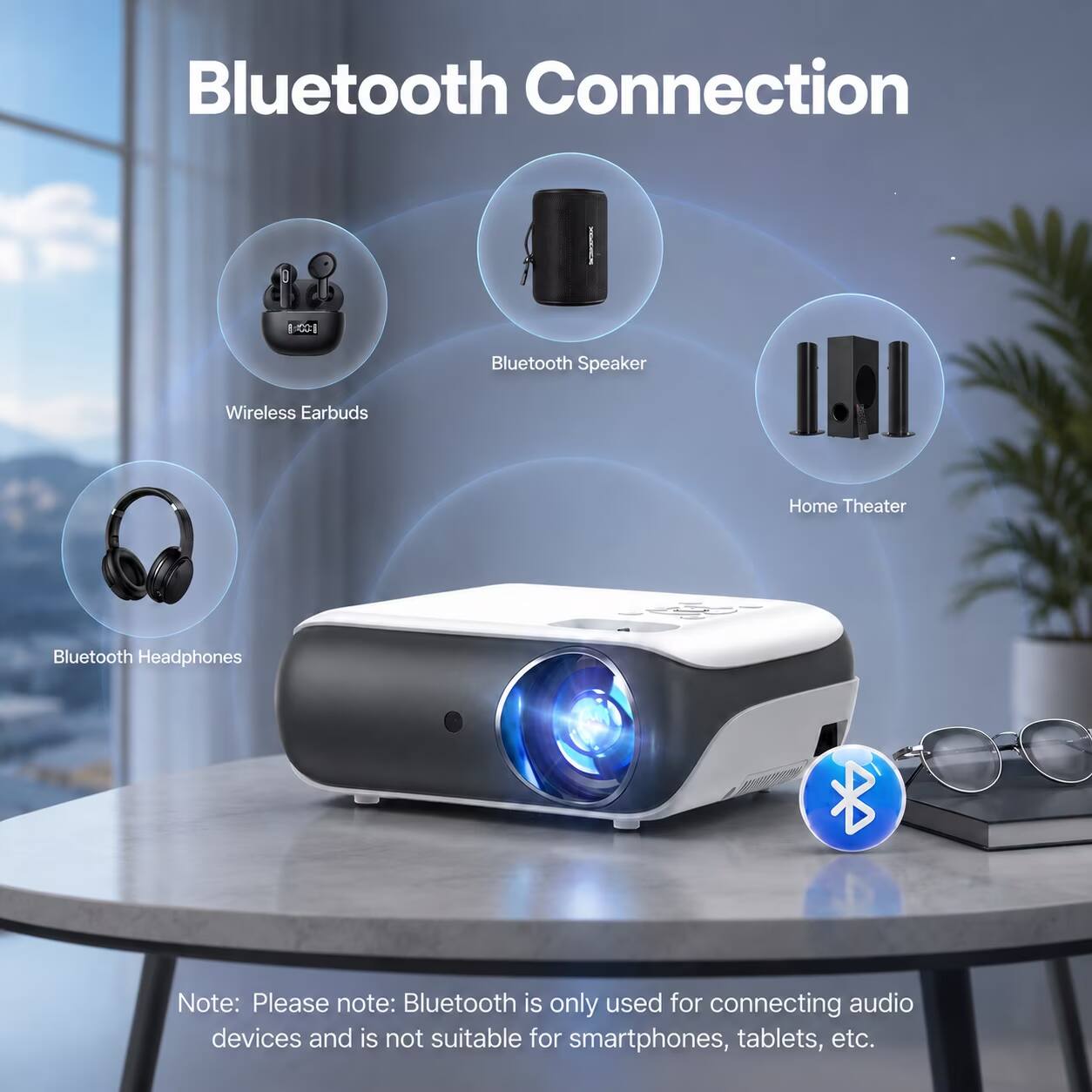 Groview Mini Home Theater Projector Native 1080P 350 ANSI WiFi