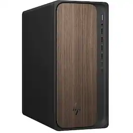 HP - Refurbished Excellent - OmniDesk M03-0000t Intel Core Ultra 7 265 2.4 GHz up to 5.3 GHz 32GB DDR5 1TB SSD Windows 11 Home - Dark Wood