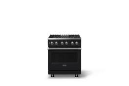 Viking - 30 in. Wide 4 Burner Pro 5 Series 4.7 Cu. Ft. Freestanding Sealed Dual Fuel Convection Range - Onyx - Onyx