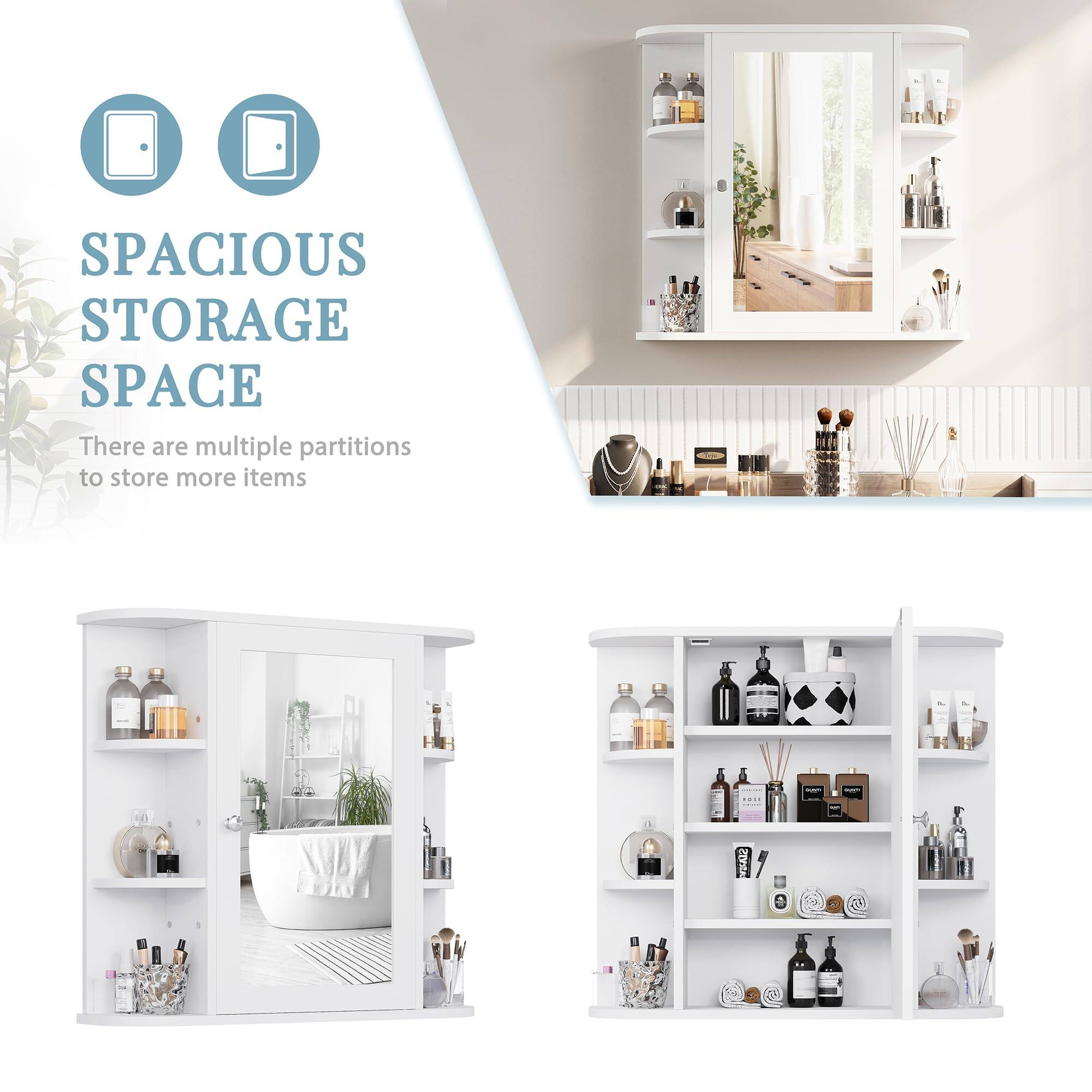 SPACIOUS STORAGE SPACE

There are multiple partitions to store more items.