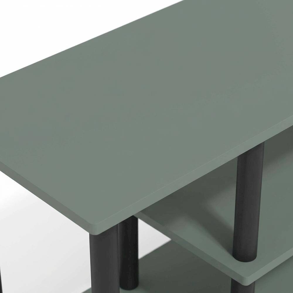 Alt View 4. FurniFact - Sage Green 3-Tier Entertainment Center, TVs up to 50 Inches, Engineered Wood - Green.