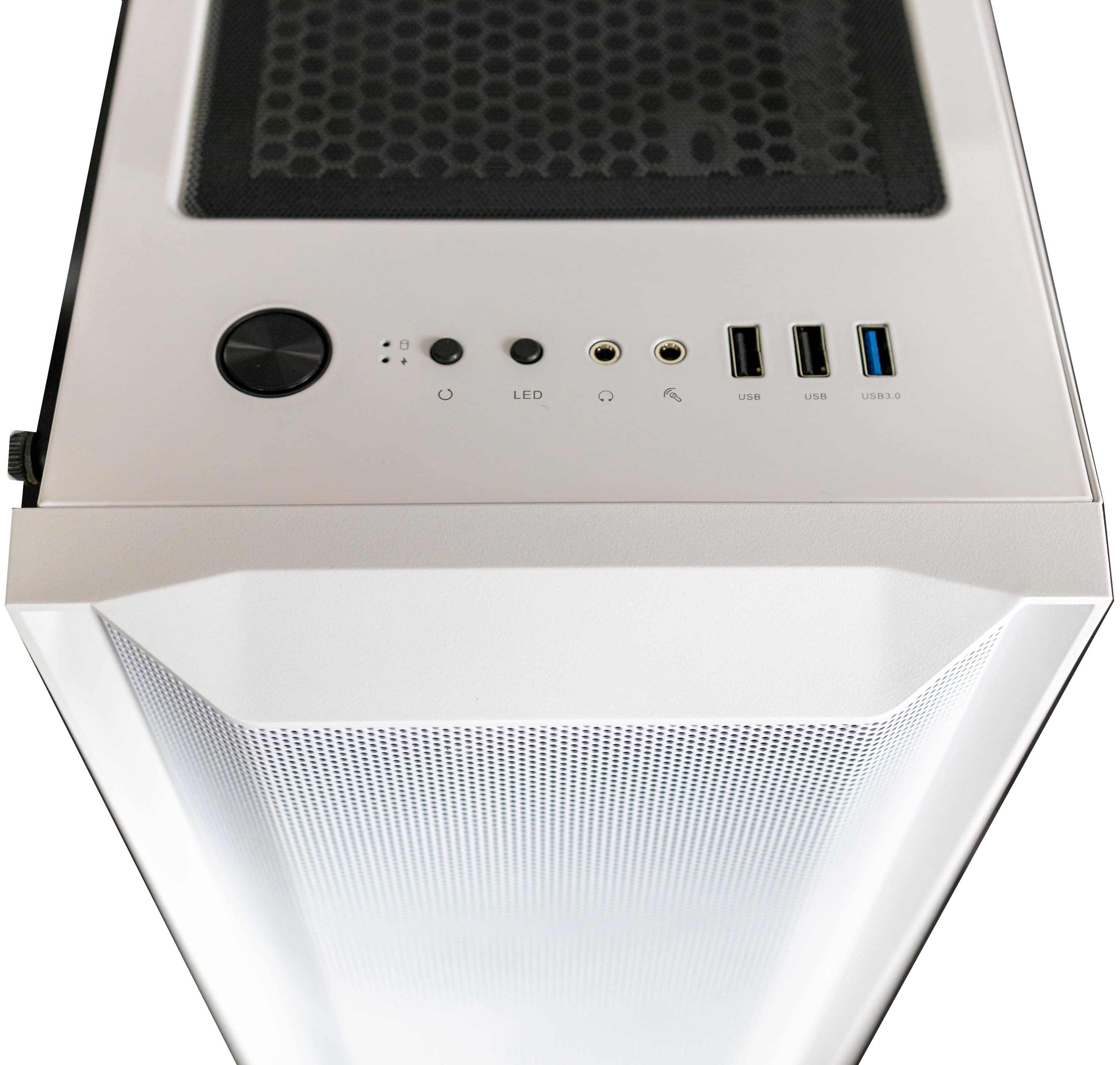 Alt View 4. Allied Gaming - Stinger Gaming Desktop - AMD Ryzen 5 7600X - 16GB Memory - NVIDIA GeForce RTX 4060 Ti - 1TB NVMe SSD - White.