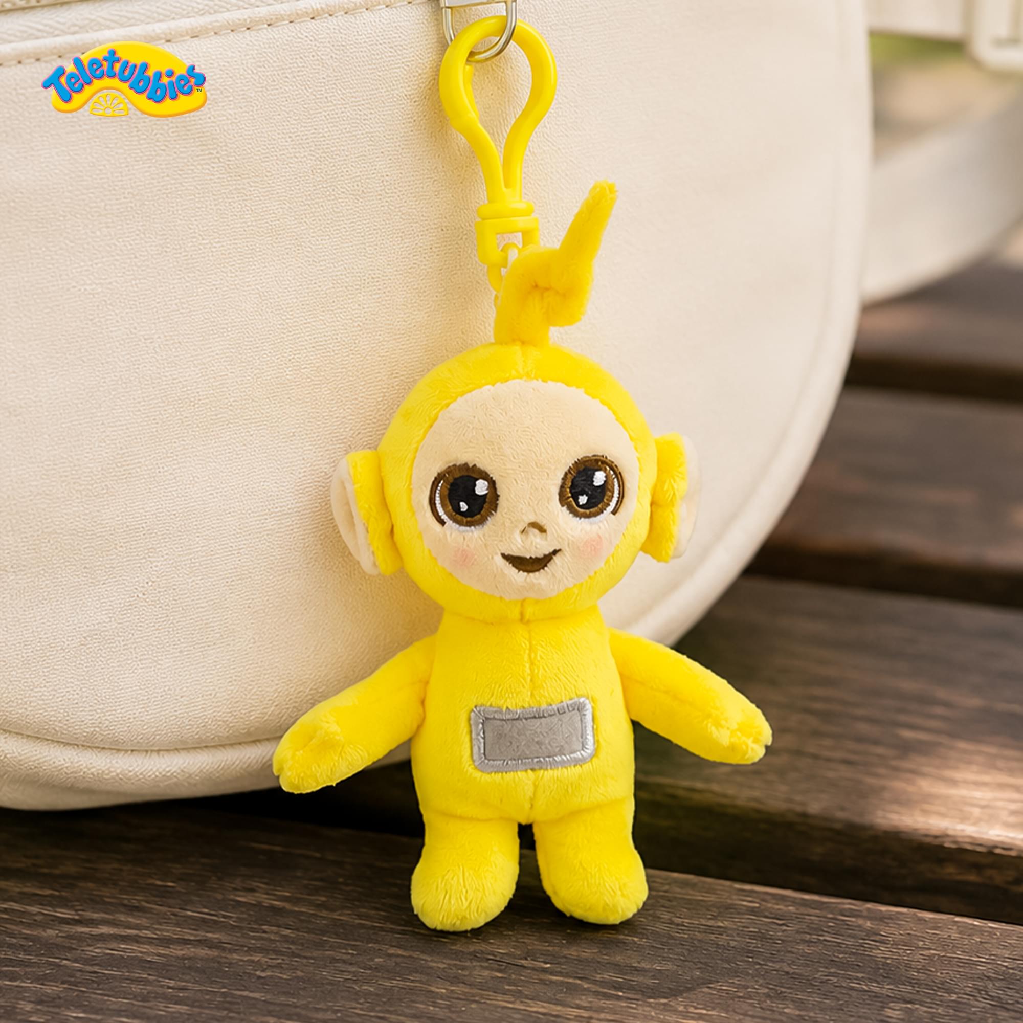 Alt View 3. The Loyal Subjects - Teletubbies 4-Inch Plush Backpack Clip | Laa Laa - Yellow.