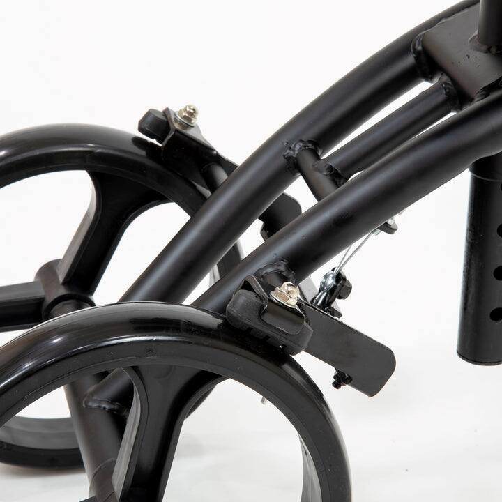 Alt View 4. iLIVING - ILG-611 Knee Walker Scooter, Steerable Rollator with Basket, Adjustable Pads & Tiller, Dual Brakes, Crutch Alternative - Black.