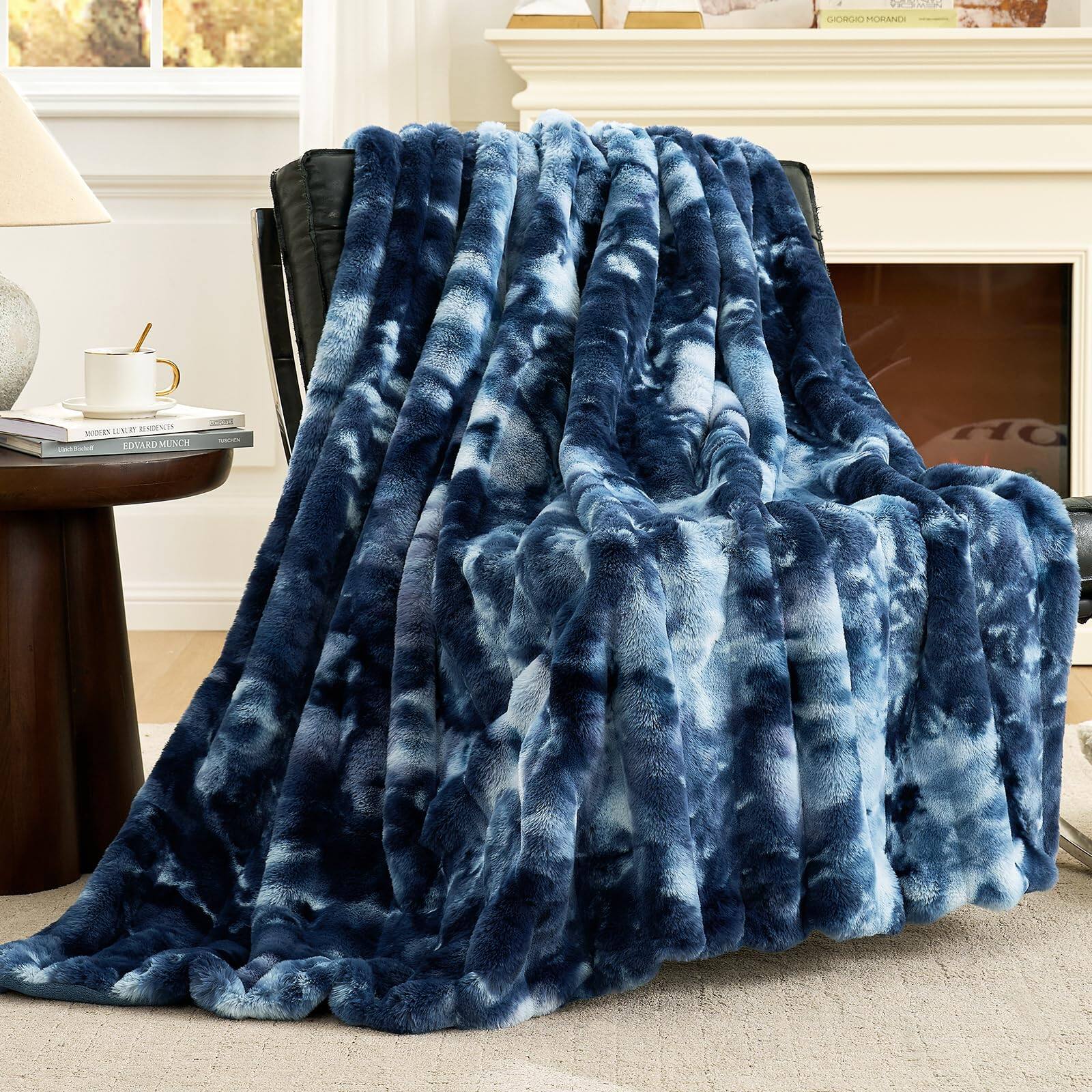 Tie-dye Blue Throw(50" x 60")